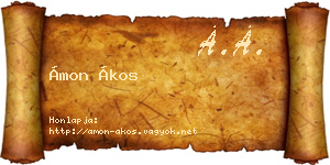Ámon Ákos névjegykártya